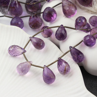 Ametyst kropla fasetowana 13x9mm [para]
