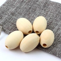 Koralik drewniany oliwka z dużym otworem 30x20mm