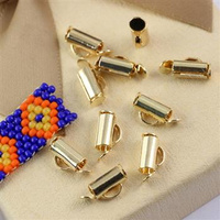 Końcówka do bransolet wsuwana złota 8mm 