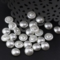 Glass Pearl Cabochon Bright White 12mm