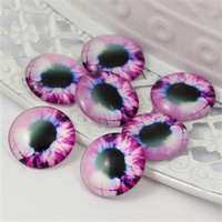 Kaboszon szklany z grafiką oko moneta 20mm