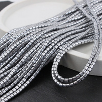 Hematyt srebrny wałek gładki 3x3mm [sznur 40cm]