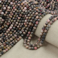 Rodochrozyt kula fasetowana 5mm [sznur 39cm]