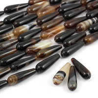 Agat brązowy kropla 30x10mm