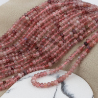 Kwarc truskawkowy oponka fasetowana 5x3mm [sznur 39cm]