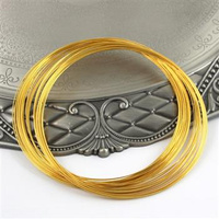 Drut pamięciowy na naszyjniki złoty stalowy 11,5cm [10 żeberek]