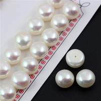 Perła słodkowodna biała do połowy wiercona 11-11,5mm [para]