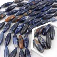 Sodalit oliwka gładka 40x15mm