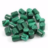 Malachit naturalny wałek 16x12mm bez otworu [ze skazą]