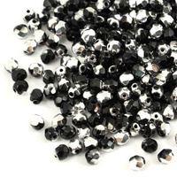 Fire Polish 4mm Jet Labrador [20szt]