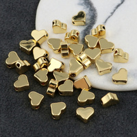 Przekładka serce mosiądz złocony 6x7mm