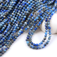 Lapis lazuli kula fasetowana 3mm [sznur 39cm]