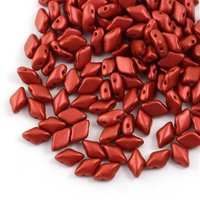 GemDuo 5x8mm Chalk Lava Red [20szt]