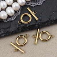 Zapięcie mini toggle stal szlachetna pozłacana 10mm