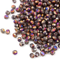 Fire Polish 4mm Crystal Sliperit Full Matted [20szt]