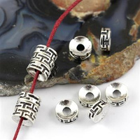 Przekładka metalowa srebrna dysk 7x3mm [6szt]