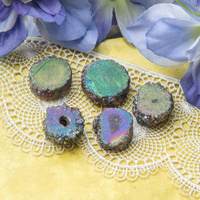 Kwarc tytanowany plaster druzy 12-18mm