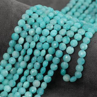 Amazonit moneta fasetowana 6mm