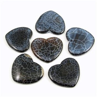 Agat wężowy zawieszka serce losowy wybór