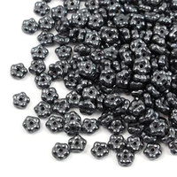 Forget me not Beads Jet Hematite 5mm [50szt]