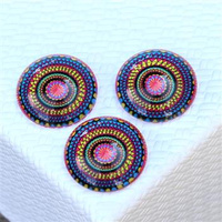 Kaboszon szklany z grafiką moneta 18mm