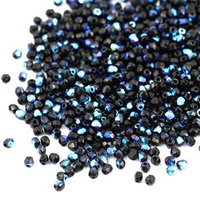 Fire Polish 2mm Jet AB [80szt]