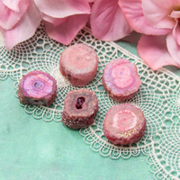 Kwarc tytanowany plaster druzy 11-18mm