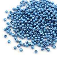 Fire Polish 2mm Saturated Metallic Little Boy Blue [80szt]