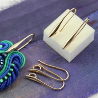 Bigle otwarte złote łezka 21x8mm [1 para]