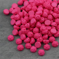 Roseta Two-Hole Cabochon Neon Silk Fuchsia [15szt]