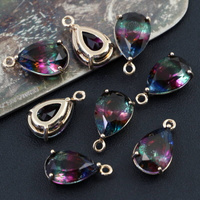 Zawieszka łezka w złotej oprawie deluxe 18x10mm