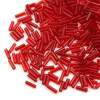 Miyuki Bugle #2 Transparent Red 6mm [5g]
