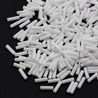 Miyuki Bugle #2 White Opaque Matted AB 6mm [5g]