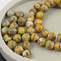 Jaspis trzmieli bumblebee kula gładka 9mm