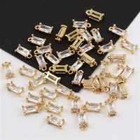 Zawieszka mini w złotej oprawie crystal deluxe 8x4mm