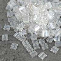 Miyuki Tila Beads 5x5x1,9mm Crystal Lustered [30szt]