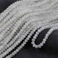 Kamień księżycowy oponka fasetowana 4x3mm [sznur 39cm]