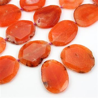 Agat pomarańczowy plaster fasetowany 53x43mm