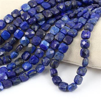 Lapis lazuli z pirytem kwadrat fasetowany 8mm