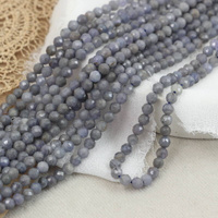 Tanzanit kula fasetowana 4mm [sznur 39cm]