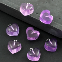 Serce akrylowe fioletowe 16x14mm