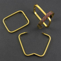 Baza bransolety metalowa prostokątna złota