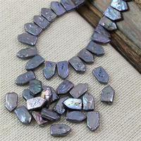 Perła słodkowodna szara tęczowa pagon 15x9mm