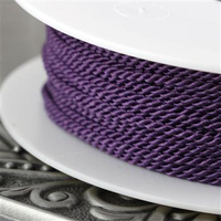 Sznurek skręcany jagodowy 2mm Pega [1 metr]