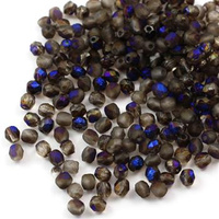 Fire Polish 4mm Crystal Etched Azuro Full [20szt]