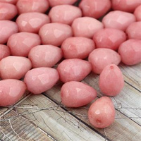 Jadeit kropla fasetowana różowa 16x12mm