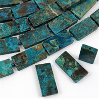 Jaspis akwarela prostokąt 38x20mm