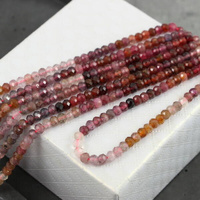 Spinel różowy oponka fasetowana 4x3mm [sznur 39cm]