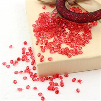 Diamenciki akrylowe transparentne do siatki czerwone [ 6g ]