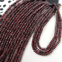 Granat oponka fasetowana 3x2mm [sznur 39cm]